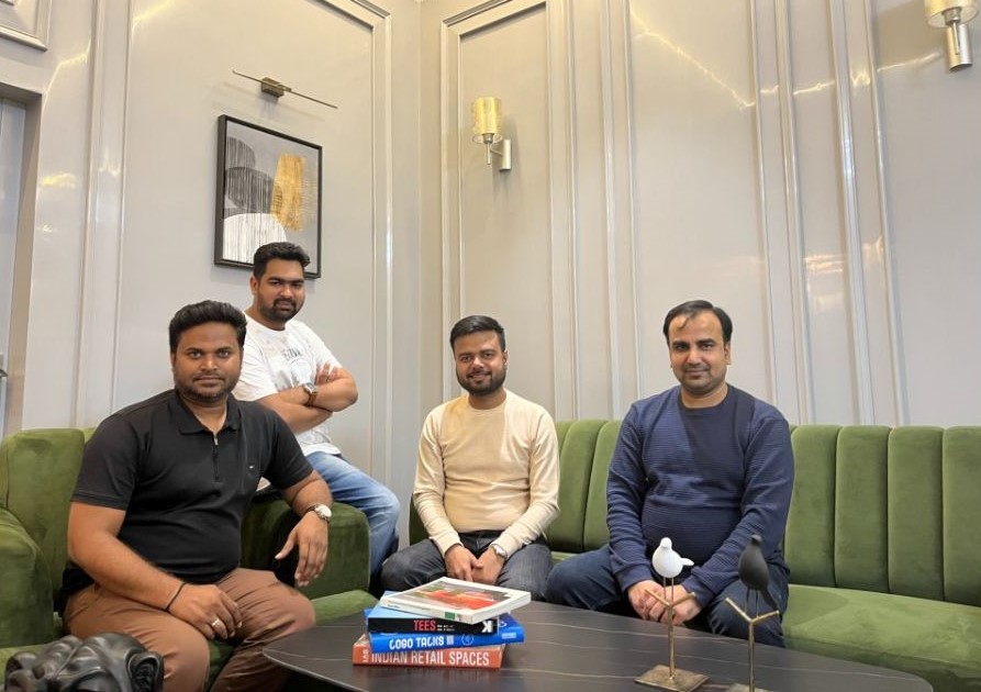 (From left to right) Amit Kumar, Rounak Agarwal, Gaurav Agarwal, Ajay Agarwal - The team at Maxzone Clothing
