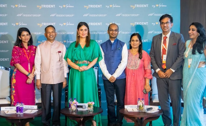 MyTrident brand ambassador Kareena Kapoor Khan along with Chairman Trident Group Dr. Rajinder Gupta and Senior Management of Trident Group