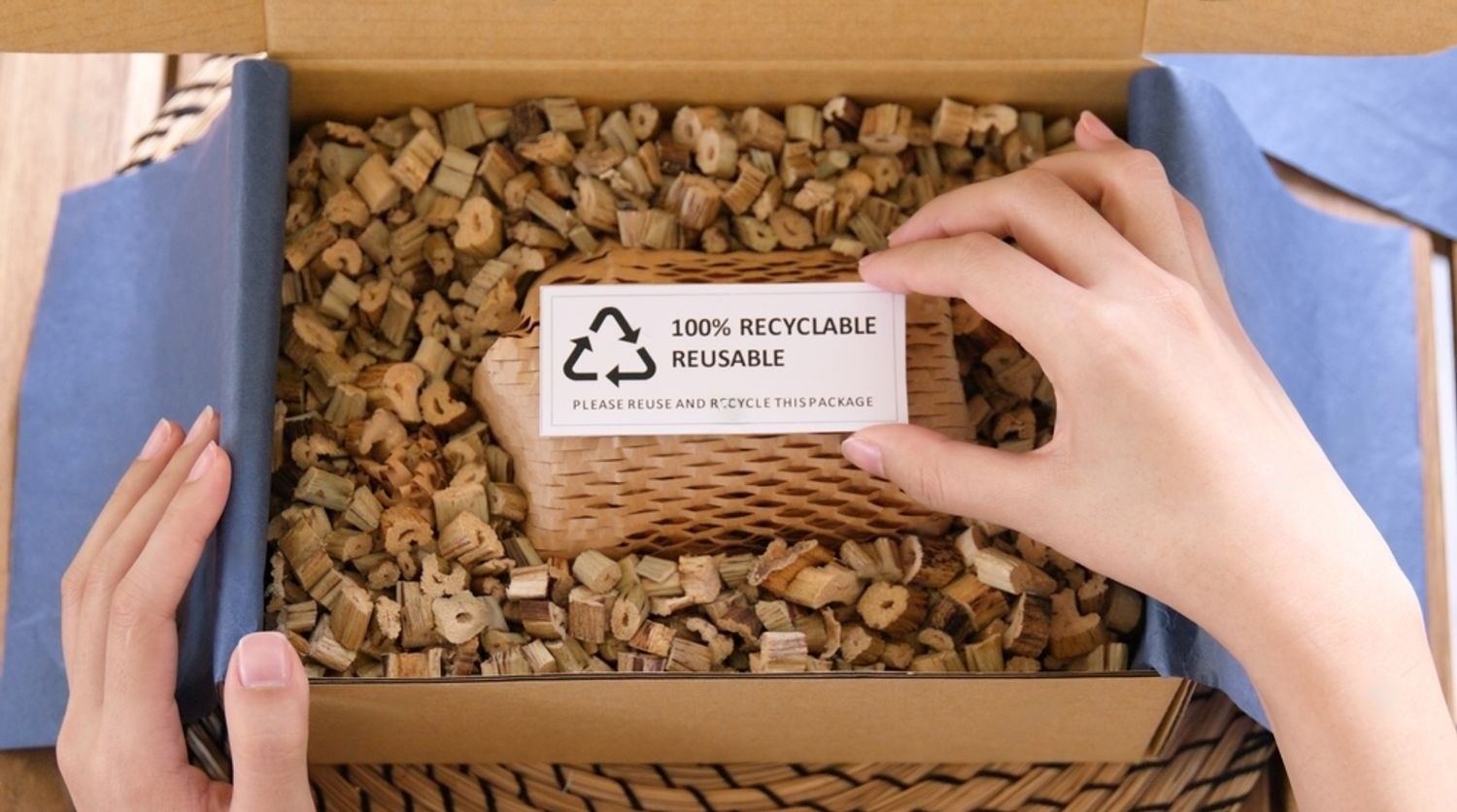 fulfillment center eliminates plastic outbound packaging