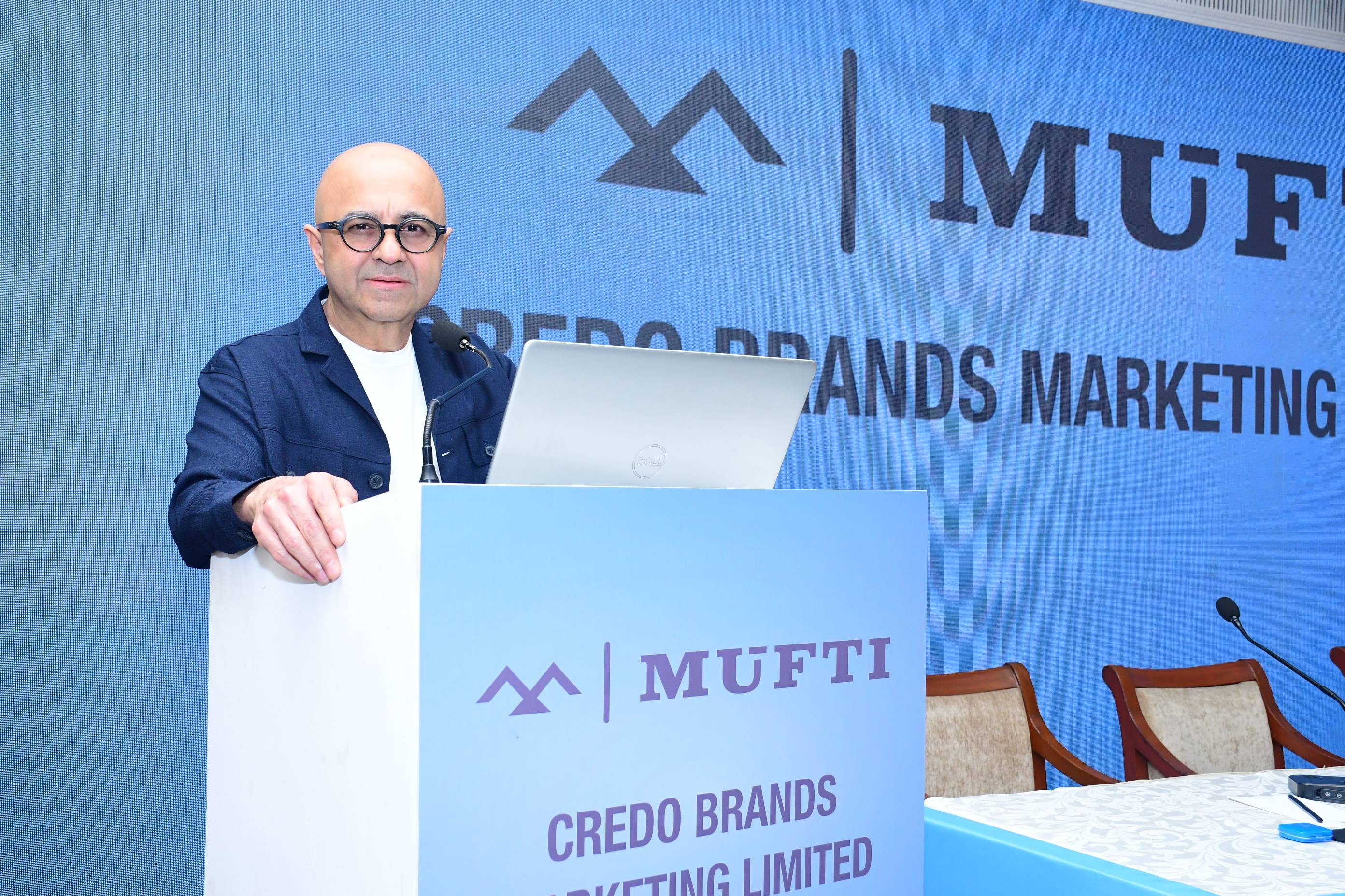 Kamal Khushlani, Chairman & Managing Director, Credo Brands Marketing Limited (Mufti) during the announcement of their Initial Public Offering at Mumbai
