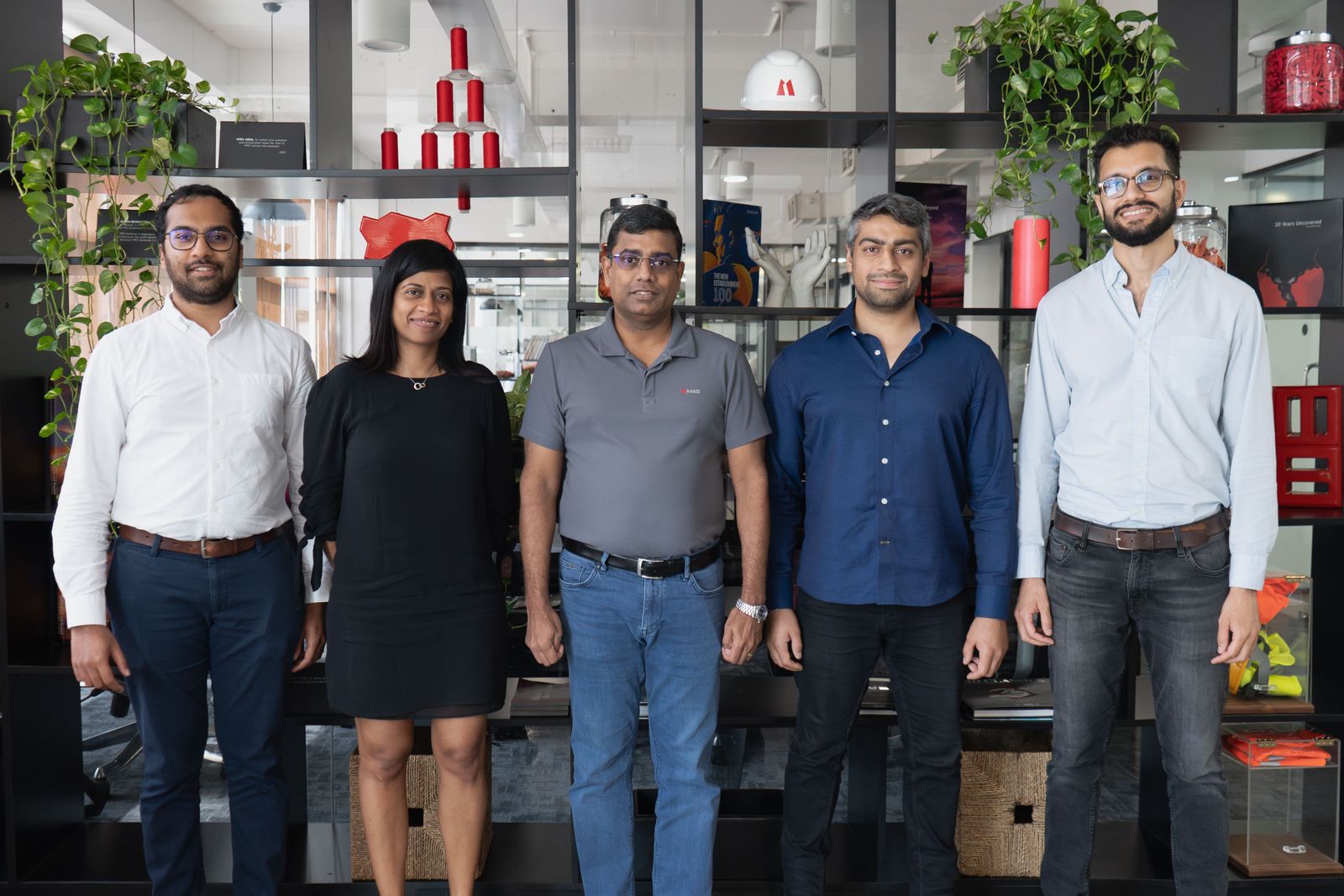 From left to right: Nipuna Gunaratne – Sustainable Product Lead, MAS Holdings; Nemanthie Kooragamage – Director, Group Sustainable Business, MAS Holdings; Suren Fernando – Chief Executive Officer, MAS Holdings, Shay Sethi, CEO & Co-founder, Ambercycle; and Moby Ahmed, CTO & Co-founder, Ambercycle)