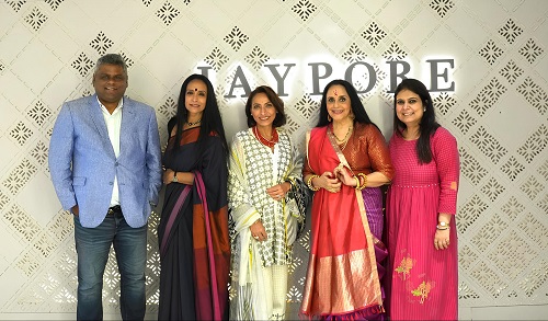 L - R: Sooraj Bhat, CEO, Ethnic Business, Aditya Birla Fashion and Retail, Suchitra Pillai, Designer Krishna Mehta, Ila Arun, Radhika Chhabra, Creative Head, Jaypore