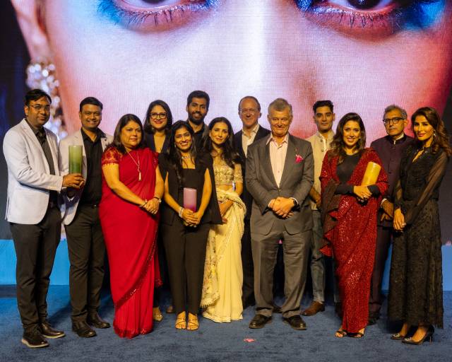 (From L to R): Piyush Jain, Dr. Prashant Agrawal, Falguni Nayar, Kritika Rathi, Vijay Sivaraju, Vaishnavi Maganti, Shana Randhava, Stéphane de La Faverie, William P. Lauder, Akshay Bawa, Alia Allana, Sumit Bhasin, Rosemin M. Opgenhaffen