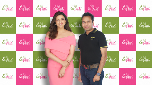 Nitin Jain, founder of La Pink, proudly announces actress Parineeti Chopra as the brand ambassador, celebrating La Pink’s commitment to natural, microplastic-free beauty