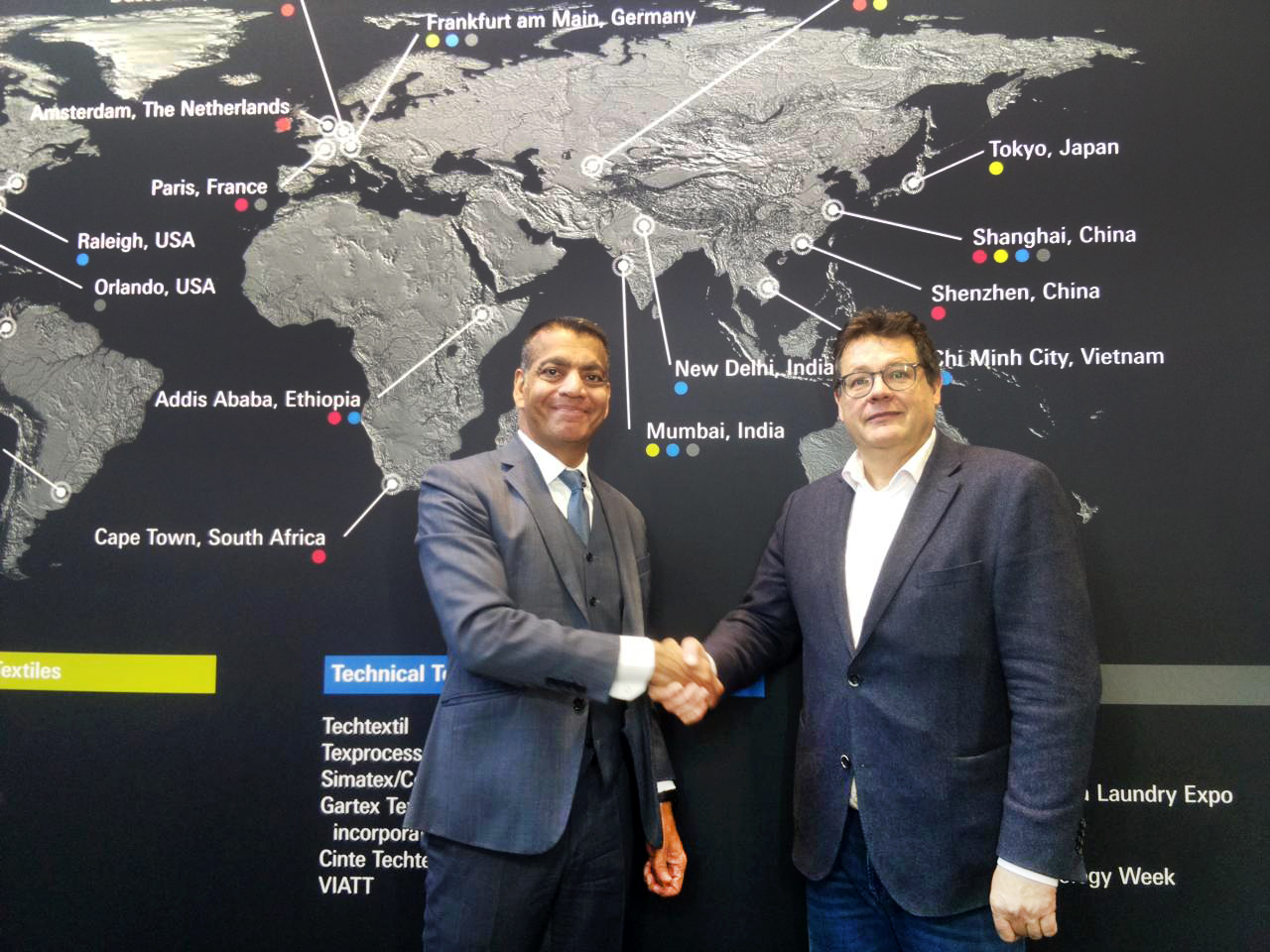 Raj Manek, Executive Director & Board Member, Messe Frnakfurt Asia Holdings Ltd and Matthias W. Gluth, Managing Director, Austrian Fibers Institute