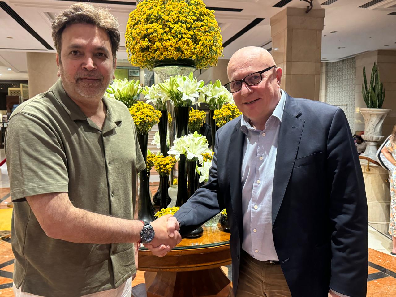 (L-R) Manoj Adlakha Founder  CEO RedBeryl - Stephane Linder CEO Kirchhofer Group