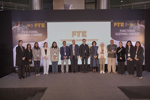 Dr. Sanjay Gupta, Vice-Chancellor of World University of Design with the jury members and the winners of functional fashion show