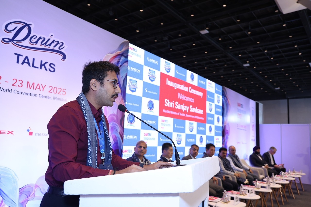 Shashank Chaudhary, ACEO of Invest UP addressing during the inaugural session of Gartex Texprocess India 2025