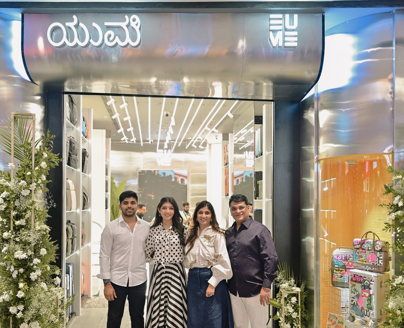Naina Parekh, Pranay Parekh, Sanjay Parekh, Maanvi Parekh At EUME Store, in Phoenix Mall Of Asia, Bangalore