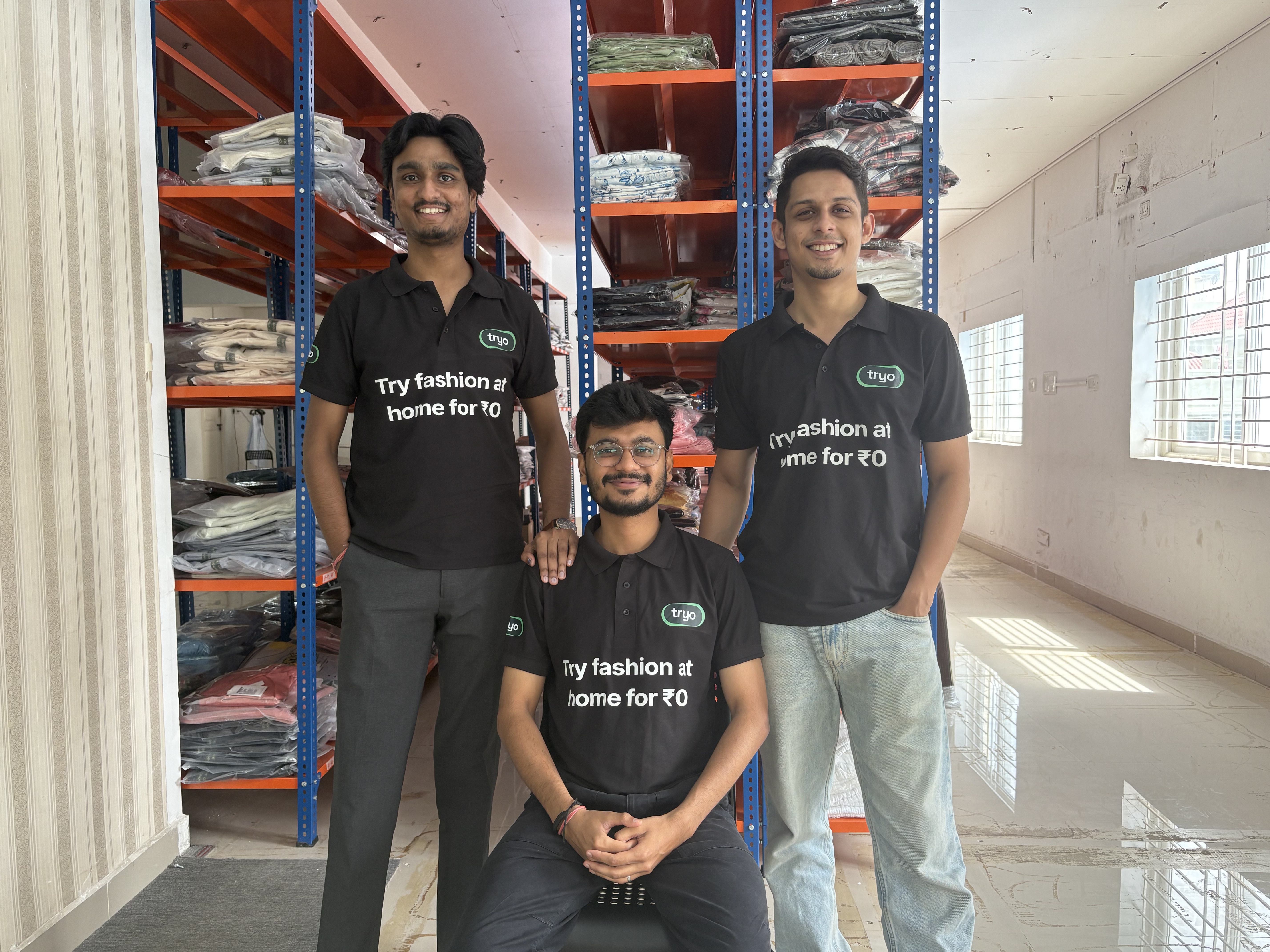 L-R: Tryo, Co-Founders, Shiva-Singh; CTO, Meet-Saparia; CEO, Arjav Patni