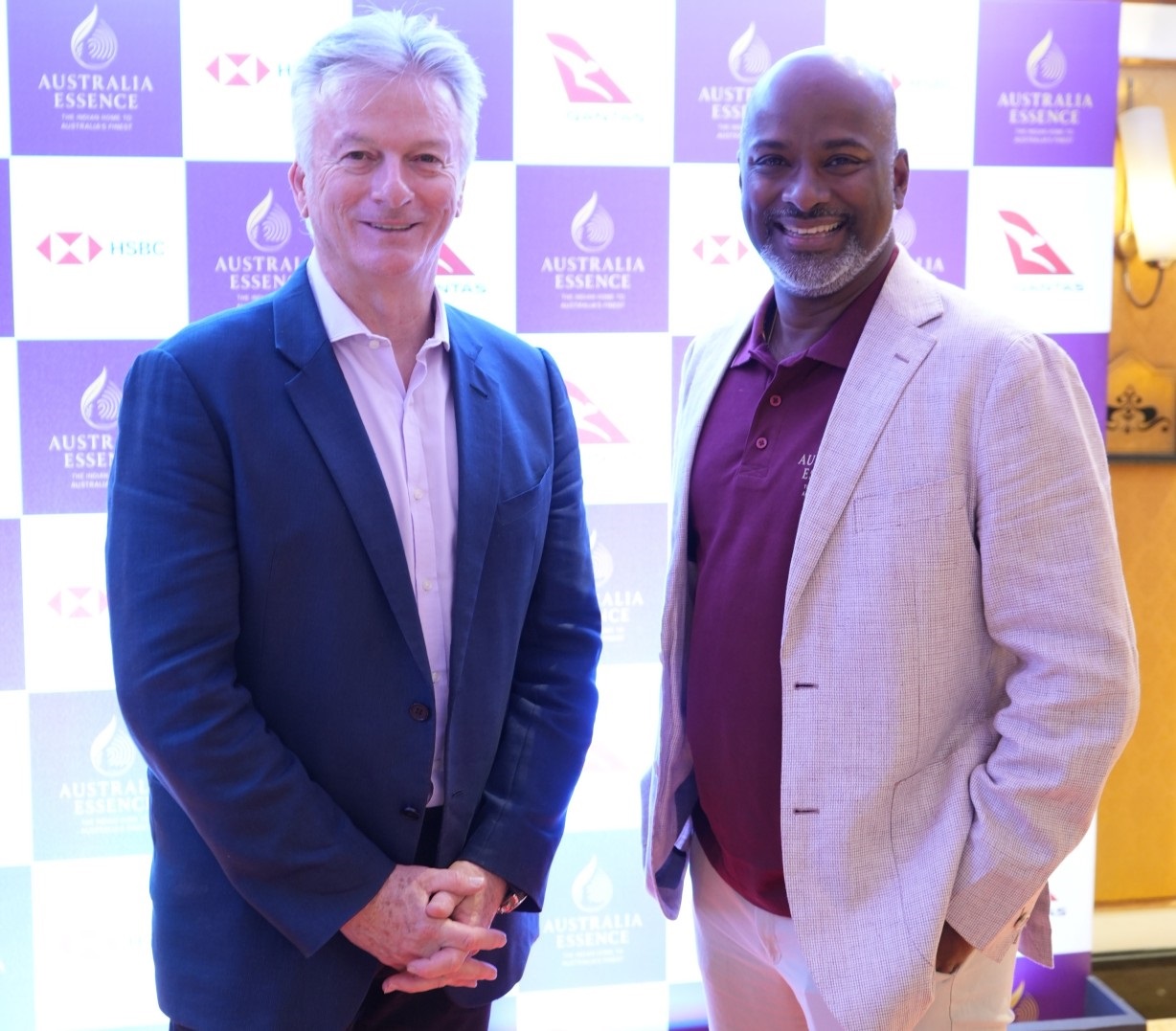 Steve Waugh Australian Cricket Legend and Co-founder  Tim Thomas Founding CEO Australia Essence