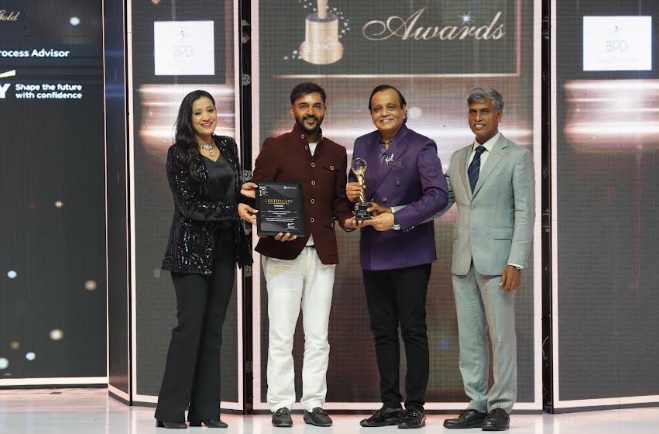 The award was presented by Dr. R. Arulanandan from the Ministry of Commerce at a glittering ceremony in New Delhi