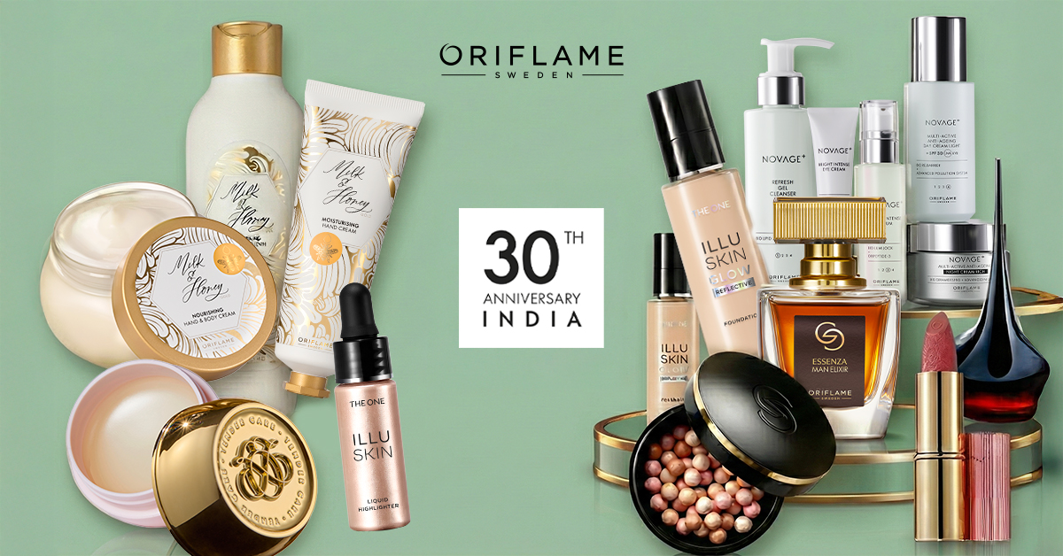 Oriflame highlights its iconic Milk & Honey, IlluSkin, NovAge+ and GG Pearls, along with its signature fragrance, as it marks 30 years in India