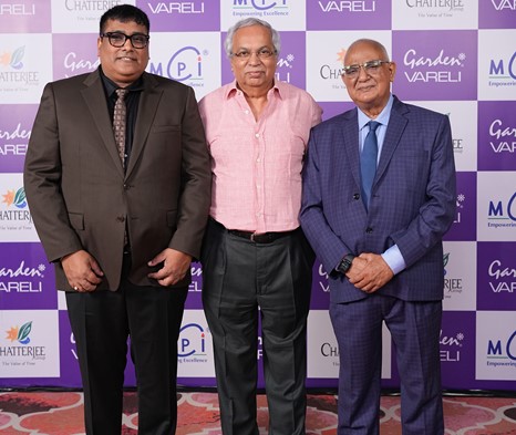 In frame (L to R): Dr. Mahendra Singh Bhadouria, Dr. Purnendu Chatterjee, Founder and Chairman, TCG and Mr. Debi Prasad Patra