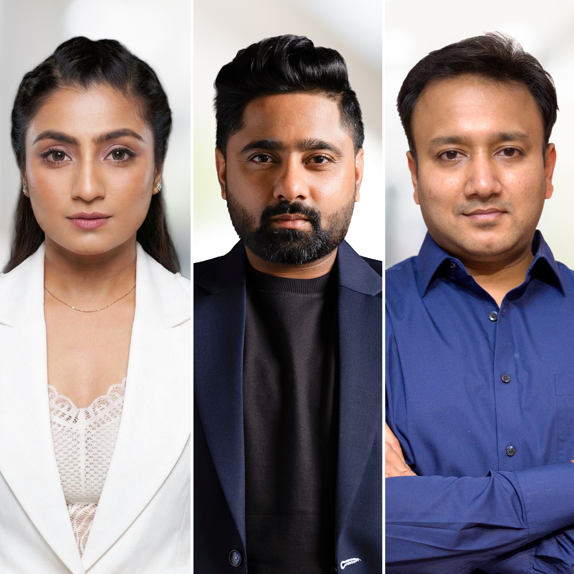 Neha Marda (Left) Sumit Marda (Center) Rahul Dokania (Right)