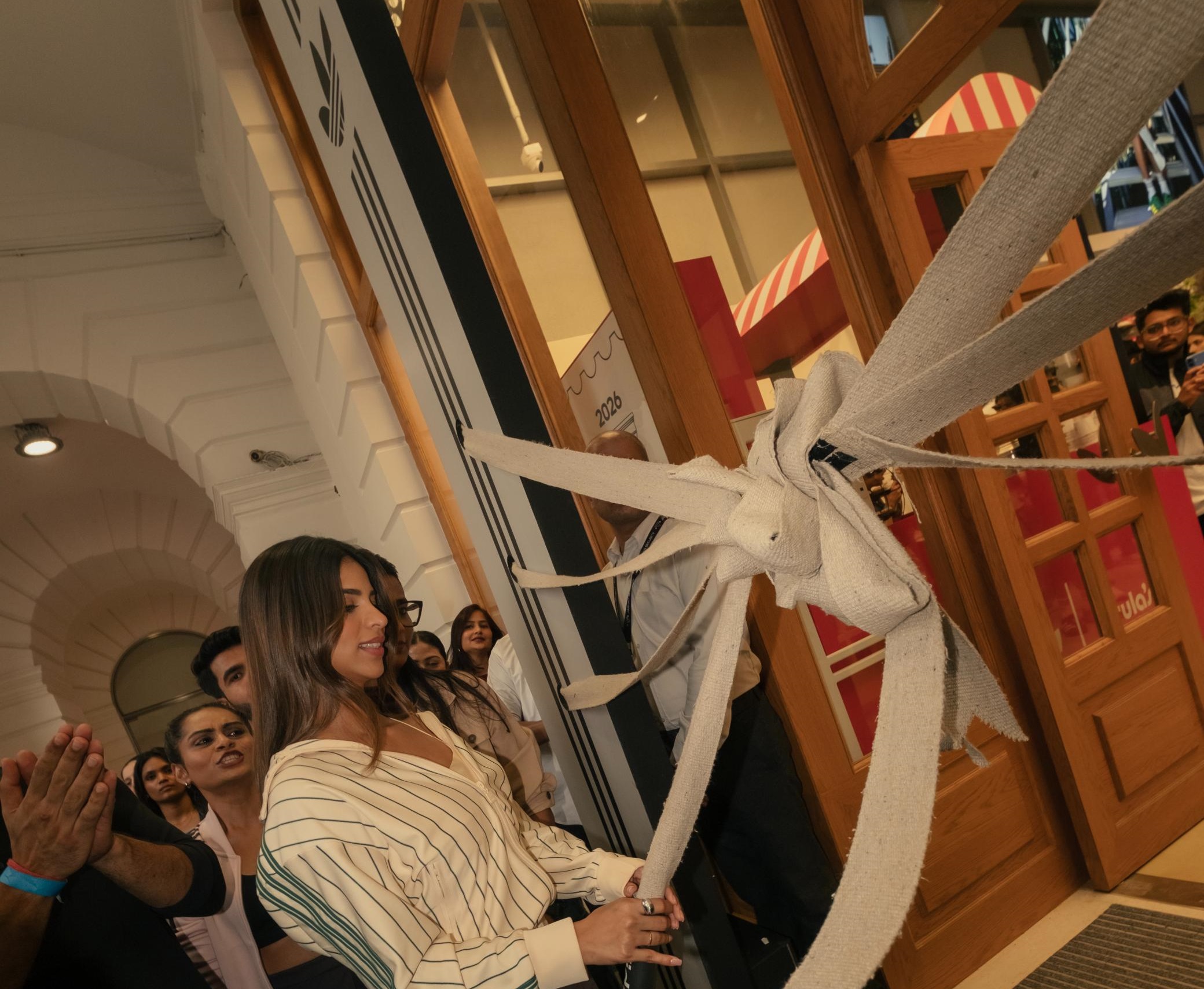 Brand ambassador Suhana Khan unveiling the new adidas Originals CP store