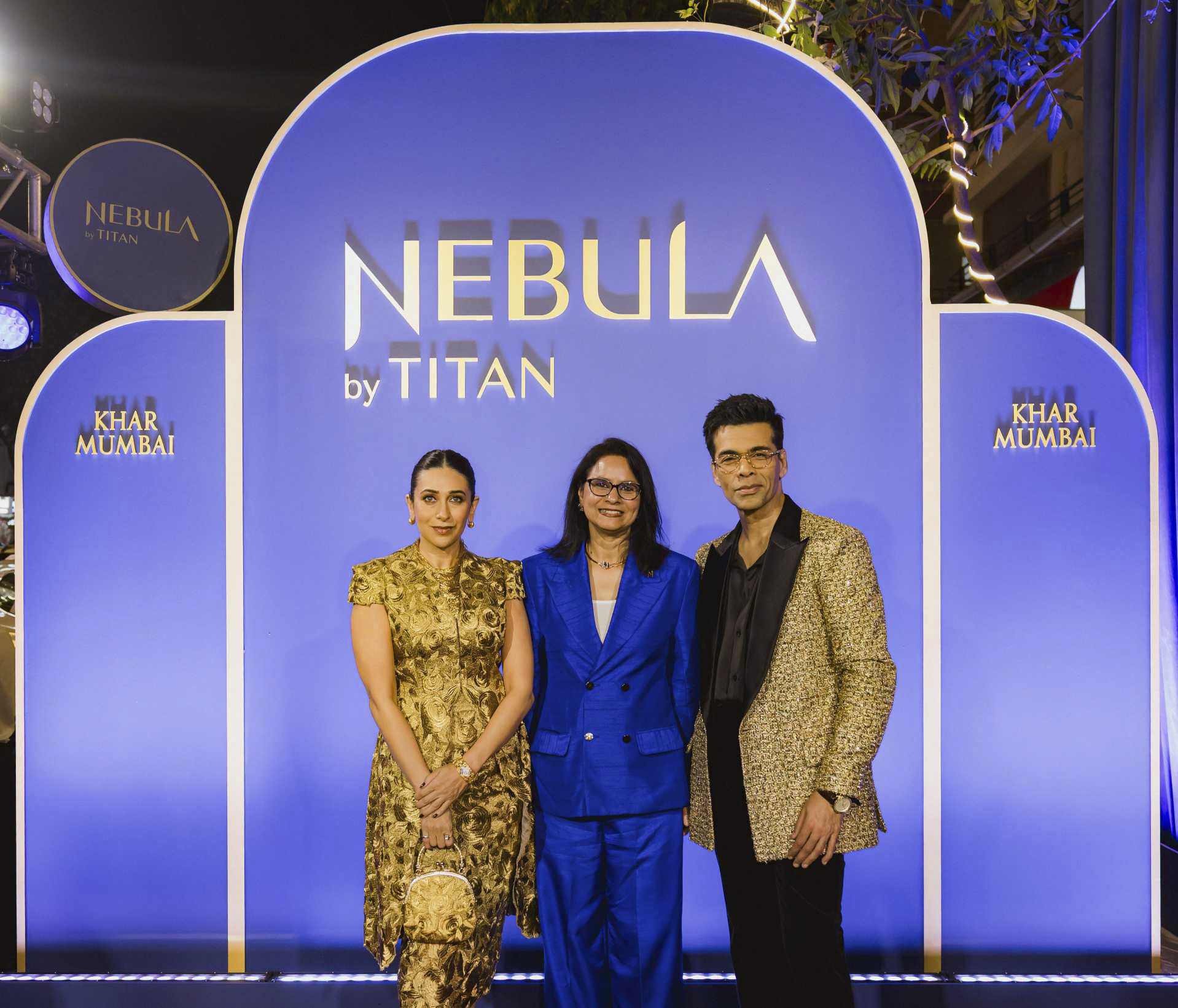 Revathi Kant Chief Design Officer Titan with Karan Johar  Karisma Kapoor